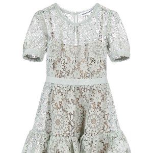 Self-Portrait Lace Panelled Mini Dress - UK10 / Gr